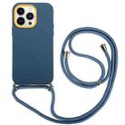 For iPhone 14 Pro 3 In 1 PC + TPU Solid Color Phone Case(Blue) - 1