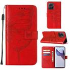 For Motorola Moto X30 Pro 5G Embossed Butterfly Flip Leather Phone Case(Red) - 1