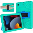 EVA + PC Tablet Case with Shoulder Strap For iPad 10.2 2022 / 2021 / 2020 / 2019 / 10.5(Glacier Green) - 1