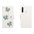 For Xiaomi Redmi Note 8 Horizontal Flip Solid Color Rhinestones Leather Case with Card Slot & Wallet & Holder(Three Butterflies) - 1