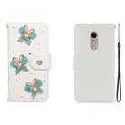 For Xiaomi Redmi Note 4 Horizontal Flip Solid Color Rhinestones Leather Case with Card Slot & Wallet & Holder(Three Butterflies) - 1