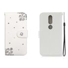 For Nokia 4.2 Horizontal Flip Solid Color Rhinestones Leather Case with Card Slot & Wallet & Holder(Diagonal Flower) - 1