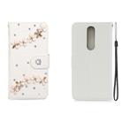 For Nokia 5.1 Horizontal Flip Solid Color Rhinestones Leather Case with Card Slot & Wallet & Holder(Top Five Flowers) - 1