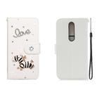 For Nokia 7.1 Horizontal Flip Solid Color Rhinestones Leather Case with Card Slot & Wallet & Holder(Trojan) - 1