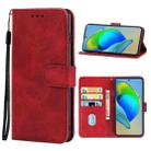 For ZTE Blade V40s Leather Phone Case(Red) - 1