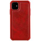 For iPhone 11 Magnetic Shockproof PC + TPU + PU Leather Protective Case(Red) - 1