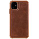 For iPhone 11 Magnetic Shockproof PC + TPU + PU Leather Protective Case(Coffee) - 1