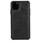 For iPhone 11 Pro Max Magnetic Shockproof PC + TPU + PU Leather Protective Case(Black) - 1
