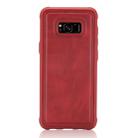 For Galaxy S8 Magnetic Shockproof PC + TPU + PU Leather Protective Case(Red) - 1