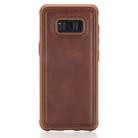 For Galaxy S8+ Magnetic Shockproof PC + TPU + PU Leather Protective Case(Coffee) - 1