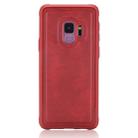 For Galaxy S9 Magnetic Shockproof PC + TPU + PU Leather Protective Case(Red) - 1