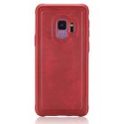 For Galaxy S9 Magnetic Shockproof PC + TPU + PU Leather Protective Case(Red) - 1