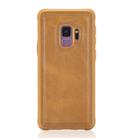 For Galaxy S9 Magnetic Shockproof PC + TPU + PU Leather Protective Case(Brown) - 1