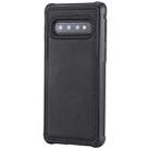 For Galaxy S10 Magnetic Shockproof PC + TPU + PU Leather Protective Case(Black) - 1