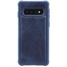 For Galaxy S10 Magnetic Shockproof PC + TPU + PU Leather Protective Case(Blue) - 1