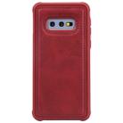 For Galaxy S10e Magnetic Shockproof PC + TPU + PU Leather Protective Case(Red) - 1