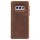 For Galaxy S10e Magnetic Shockproof PC + TPU + PU Leather Protective Case(Coffee) - 1