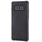 For Galaxy S10+ Magnetic Shockproof PC + TPU + PU Leather Protective Case(Black) - 1