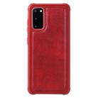 For Galaxy S20 Magnetic Shockproof PC + TPU + PU Leather Protective Case(Red) - 1