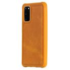 For Galaxy S20 Magnetic Shockproof PC + TPU + PU Leather Protective Case(Brown) - 1