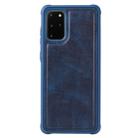 For Galaxy S20+ Magnetic Shockproof PC + TPU + PU Leather Protective Case(Blue) - 1