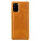 For Galaxy S20+ Magnetic Shockproof PC + TPU + PU Leather Protective Case(Brown) - 1