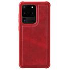 For Galaxy S20 Ultra Magnetic Shockproof PC + TPU + PU Leather Protective Case(Red) - 1