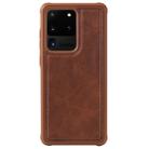 For Galaxy S20 Ultra Magnetic Shockproof PC + TPU + PU Leather Protective Case(Coffee) - 1