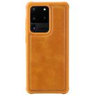 For Galaxy S20 Ultra Magnetic Shockproof PC + TPU + PU Leather Protective Case(Brown) - 1