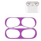 For Apple AirPods Pro 2 Wireless Earphone Protective Case Metal Sticker(Purple) - 1