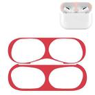 For Apple AirPods Pro 2 Wireless Earphone Protective Case Metal Sticker(Red) - 1