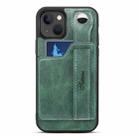 For iPhone 14 Plus Suteni 215 Wrist Strap PU Phone Case(Green) - 2