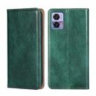 For Motorola Edge 30 Neo Gloss Oil Solid Color Magnetic Leather Phone Case(Green) - 1