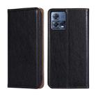 For Motorola Edge S30 Pro 5G / Edge 30 Fusion Gloss Oil Solid Color Magnetic Leather Phone Case(Black) - 1