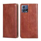 For Motorola Edge S30 Pro 5G / Edge 30 Fusion Gloss Oil Solid Color Magnetic Leather Phone Case(Brown) - 1