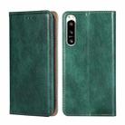 For Sony Xperia 5 IV Gloss Oil Solid Color Magnetic Leather Phone Case(Green) - 1