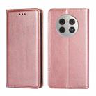 For Huawei Mate 50 Pro Gloss Oil Solid Color Magnetic Leather Phone Case(Rose Gold) - 1