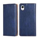 For Samsung Galaxy A23e / A22e Gloss Oil Solid Color Magnetic Leather Phone Case(Blue) - 1