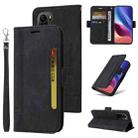 For Xiaomi Redmi K40 BETOPNICE Dual-side Buckle Leather Phone Case(Black) - 1