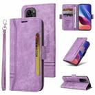 For Xiaomi Redmi K40 BETOPNICE Dual-side Buckle Leather Phone Case(Purple) - 1