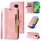 For Xiaomi Redmi Note 9 4G BETOPNICE Dual-side Buckle Leather Phone Case(Pink) - 1