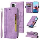 For Xiaomi Redmi Note 10 4G Indian BETOPNICE Dual-side Buckle Leather Phone Case(Purple) - 1