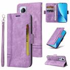 For Xiaomi 12 Lite BETOPNICE Dual-side Buckle Leather Phone Case(Purple) - 1