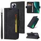 For Xiaomi 12 Pro BETOPNICE Dual-side Buckle Leather Phone Case(Black) - 1