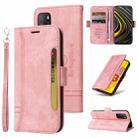 For Xiaomi Poco M3 / Redmi 9T BETOPNICE Dual-side Buckle Leather Phone Case(Pink) - 1