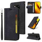For Xiaomi Poco X3 NFC BETOPNICE Dual-side Buckle Leather Phone Case(Black) - 1