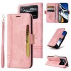 For Xiaomi Poco X4 Pro 5G BETOPNICE Dual-side Buckle Leather Phone Case(Pink) - 1
