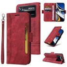 For Xiaomi Poco X4 Pro 5G BETOPNICE Dual-side Buckle Leather Phone Case(Red) - 1