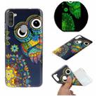 For Galaxy A11 Luminous TPU Mobile Phone Protective Case(Blue Owl) - 1