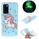 For Huawei P40 Luminous TPU Mobile Phone Protective Case(Star Unicorn) - 1